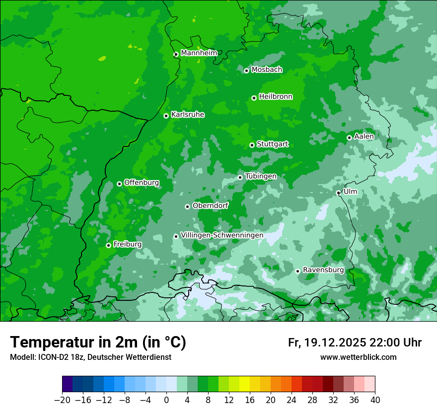 Modellkarten Temperatur