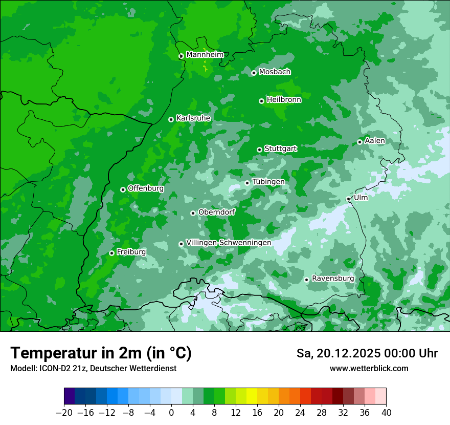 Modellkarten Temperatur