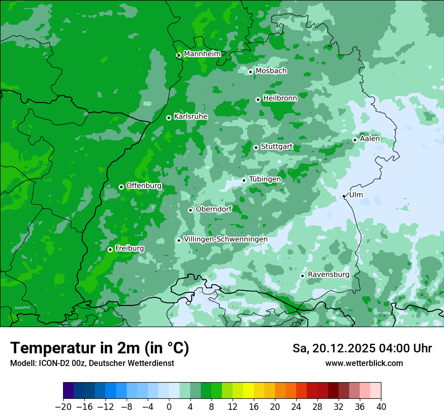 Modellkarten Temperatur