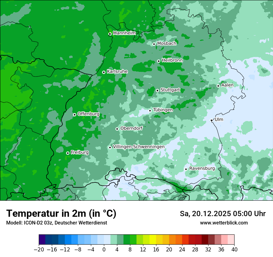 Modellkarten Temperatur