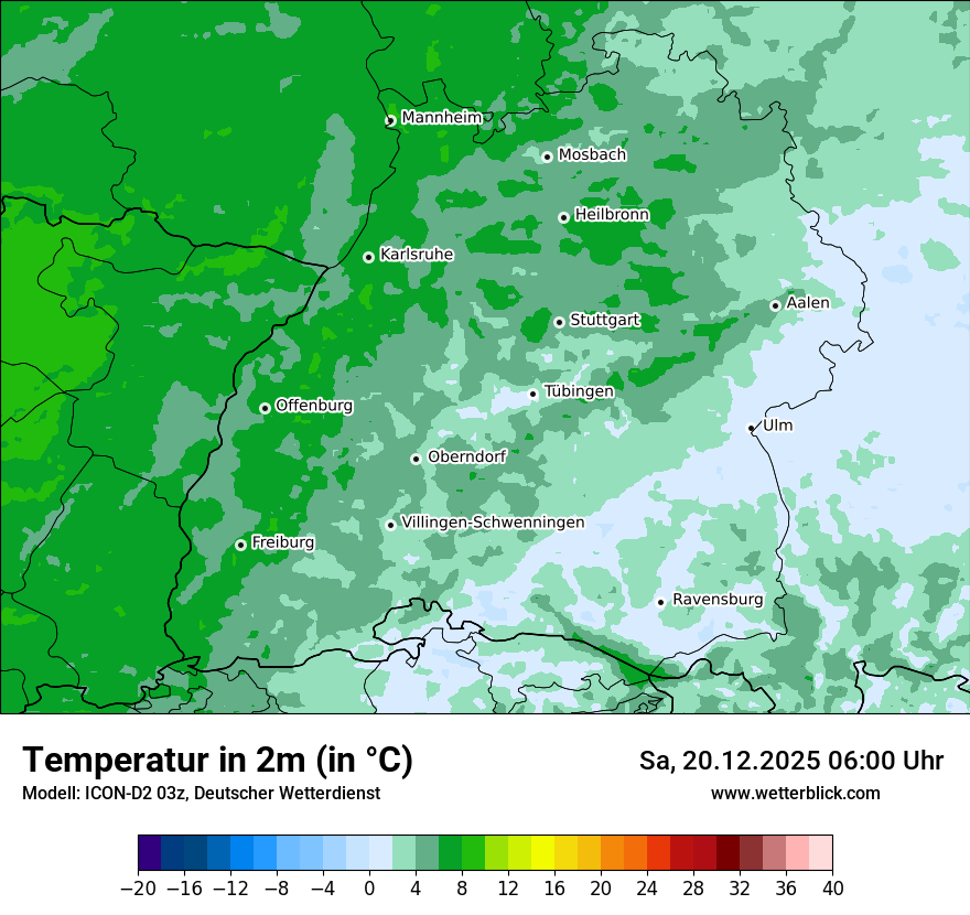 Modellkarten Temperatur