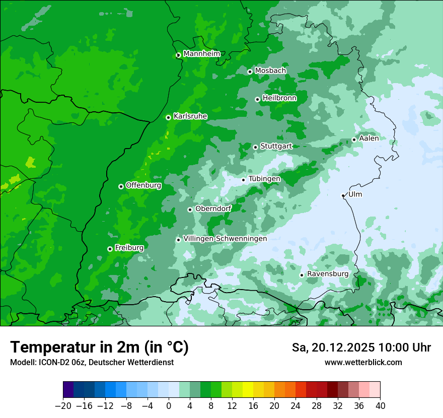 Modellkarten Temperatur