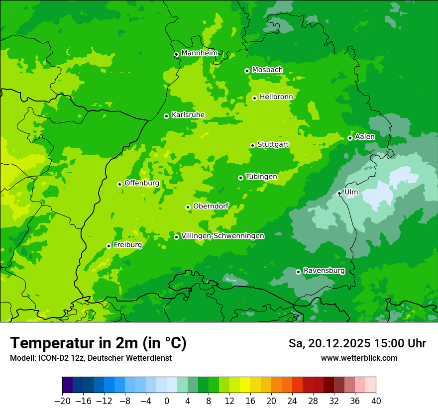 Modellkarten Temperatur