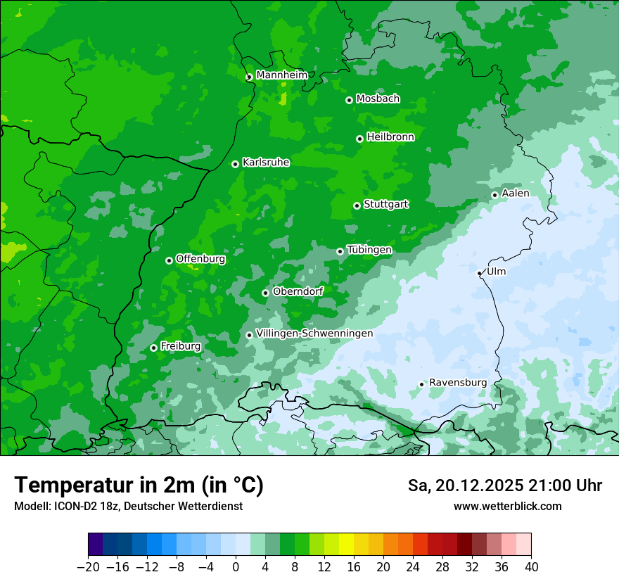 Modellkarten Temperatur