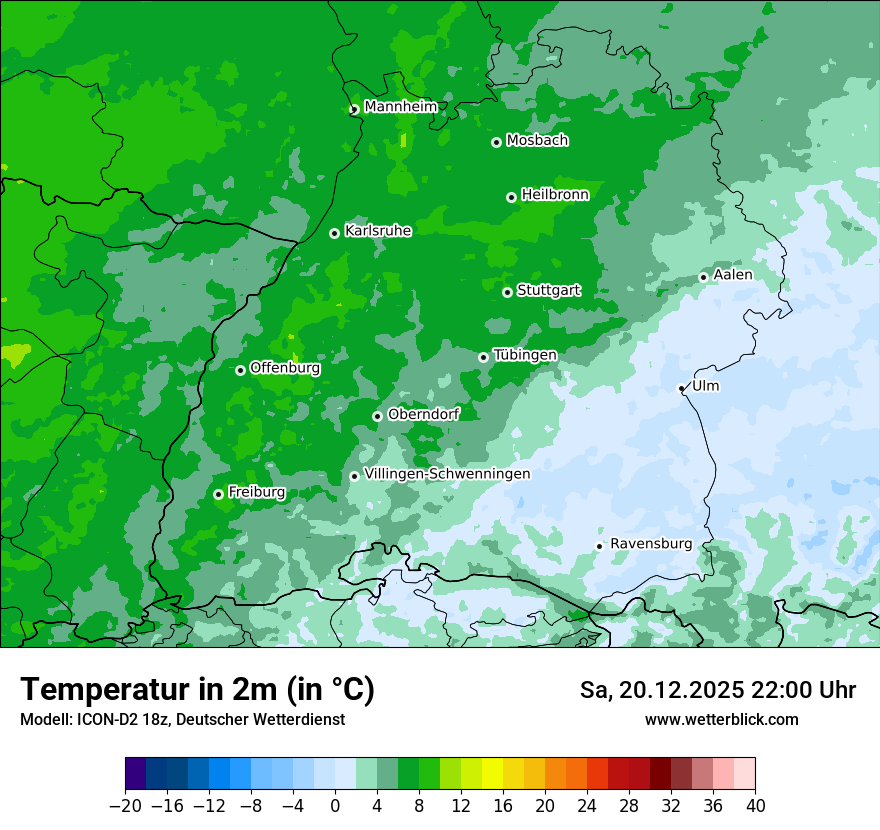 Modellkarten Temperatur