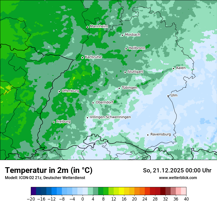 Modellkarten Temperatur