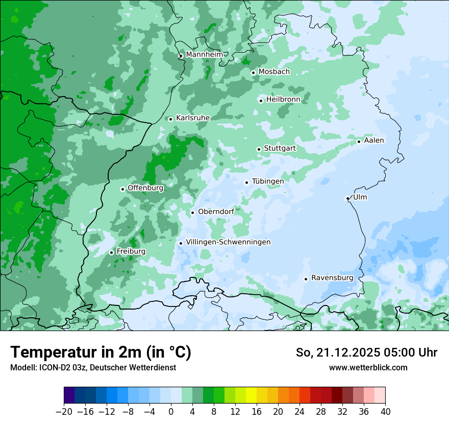 Modellkarten Temperatur
