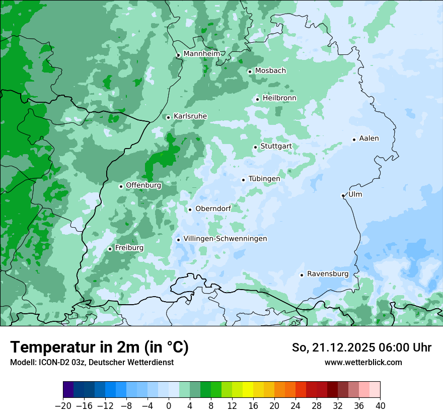 Modellkarten Temperatur