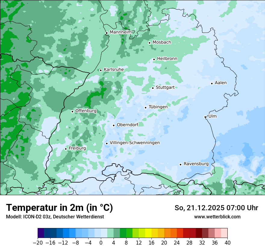 Modellkarten Temperatur