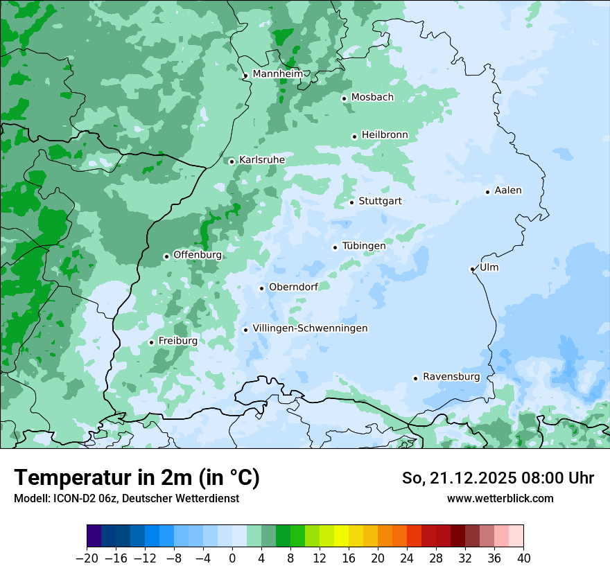 Modellkarten Temperatur