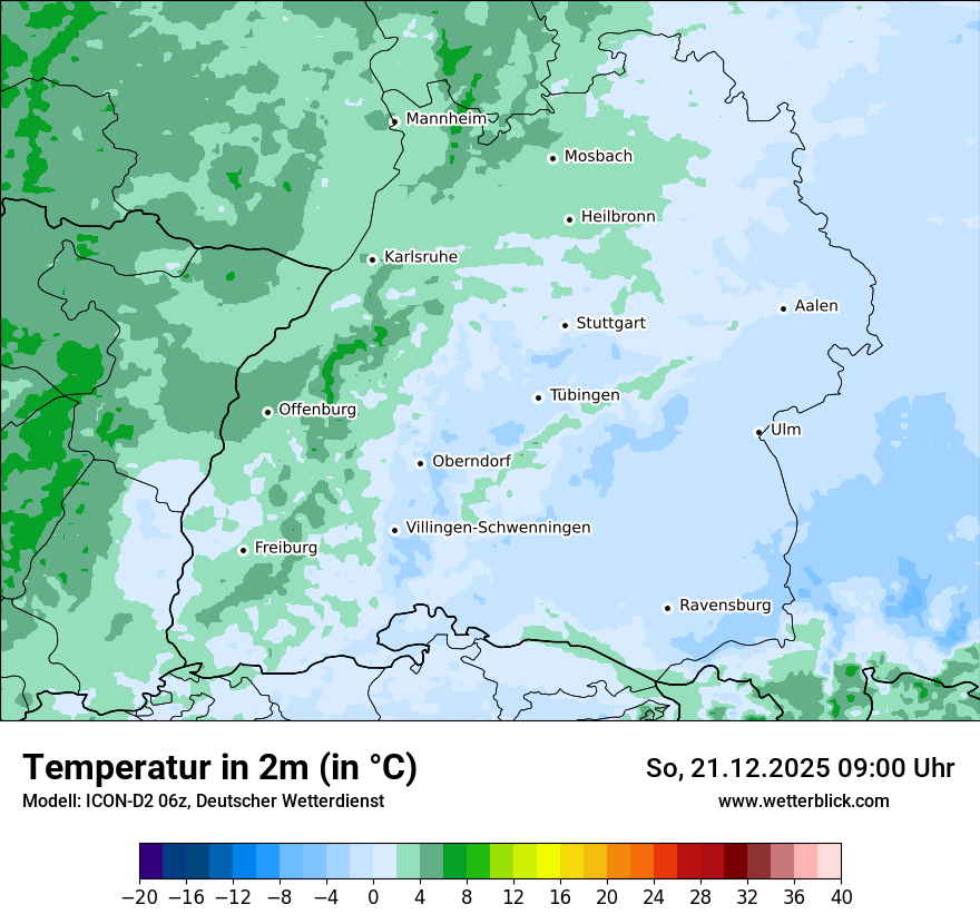 Modellkarten Temperatur