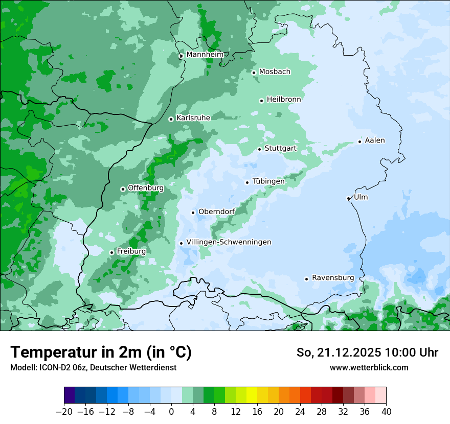 Modellkarten Temperatur