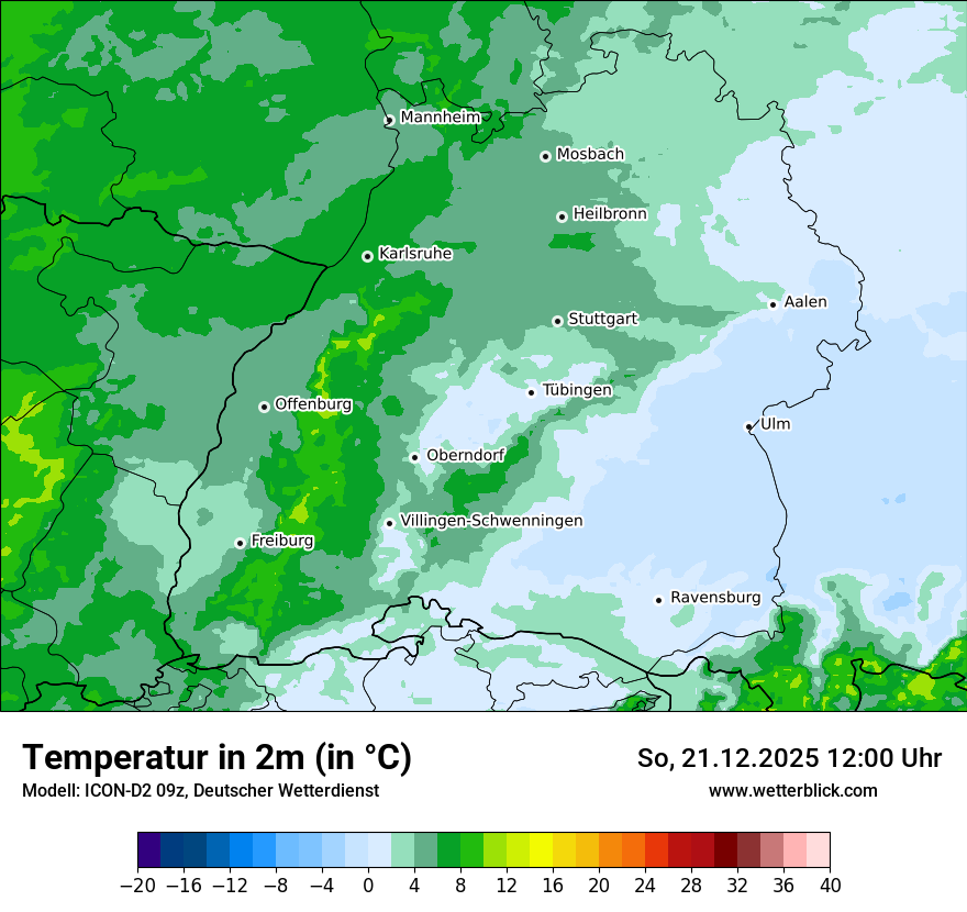 Modellkarten Temperatur