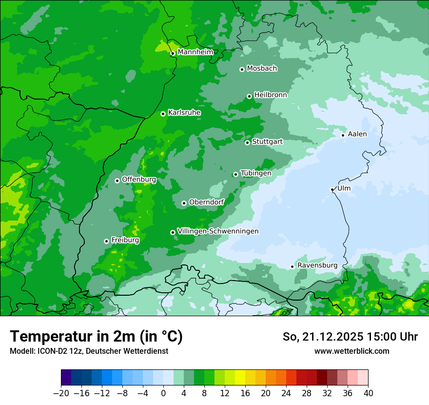Modellkarten Temperatur