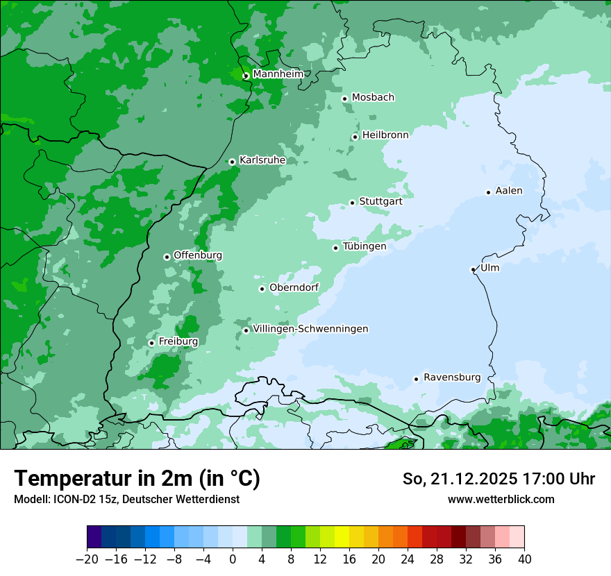Modellkarten Temperatur