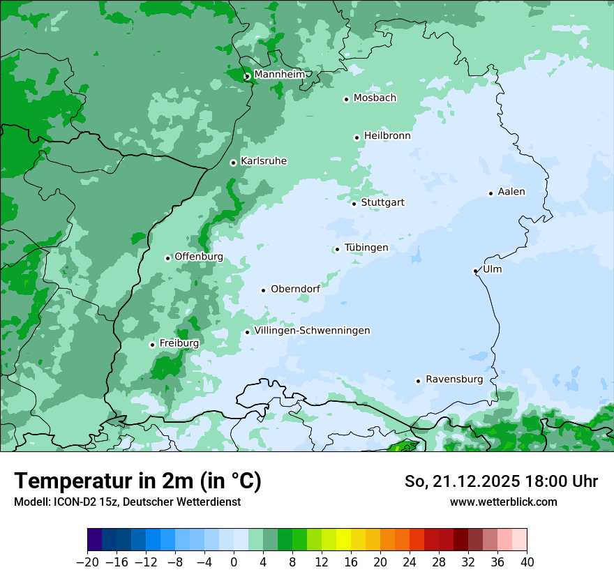 Modellkarten Temperatur