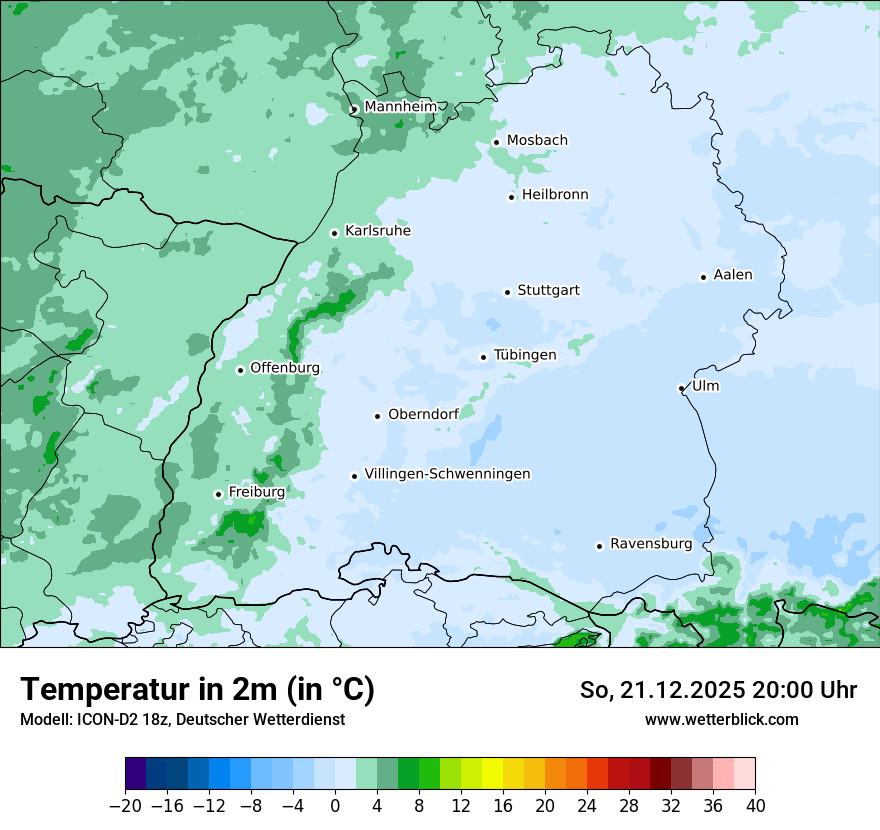 Modellkarten Temperatur