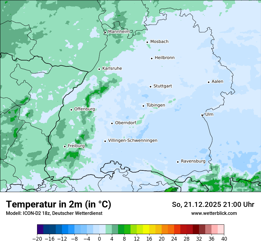 Modellkarten Temperatur