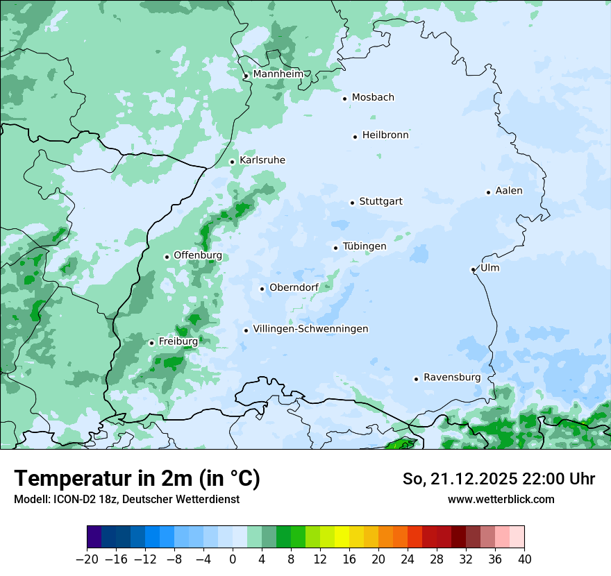 Modellkarten Temperatur