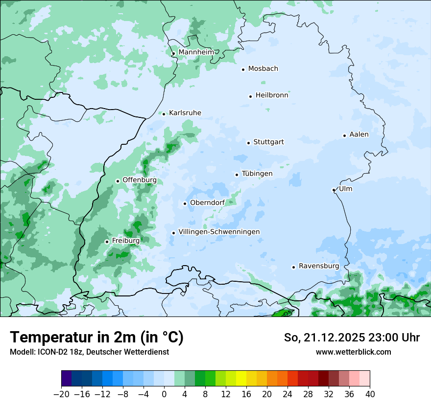 Modellkarten Temperatur
