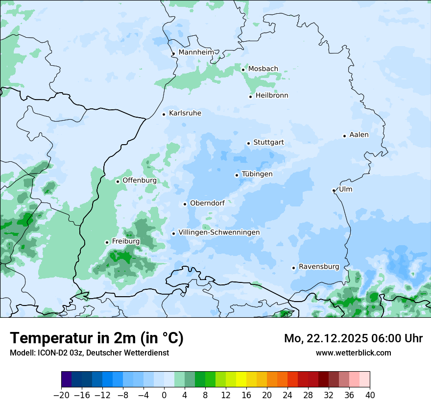 Modellkarten Temperatur