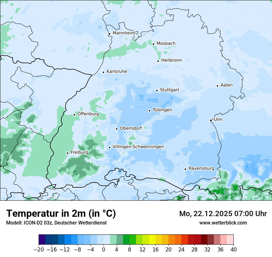 Modellkarten Temperatur