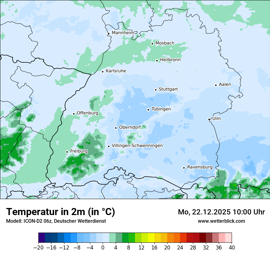 Modellkarten Temperatur