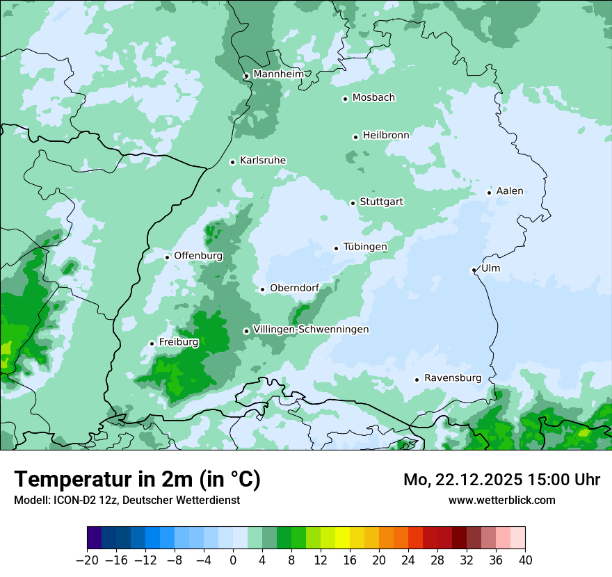 Modellkarten Temperatur