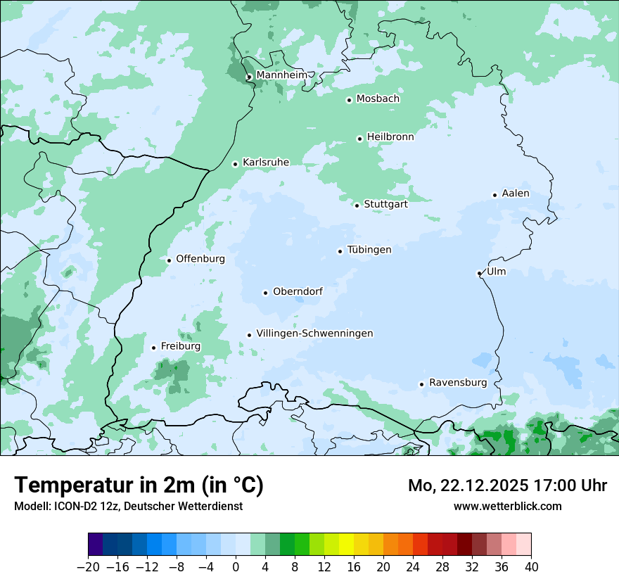 Modellkarten Temperatur