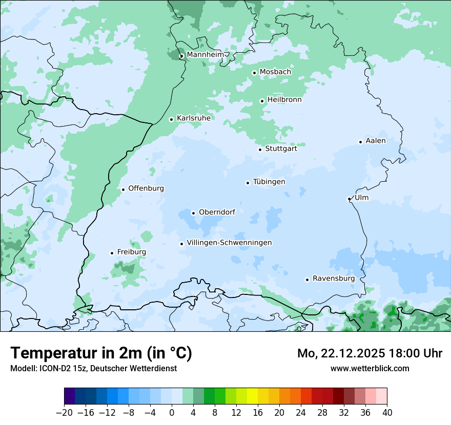 Modellkarten Temperatur