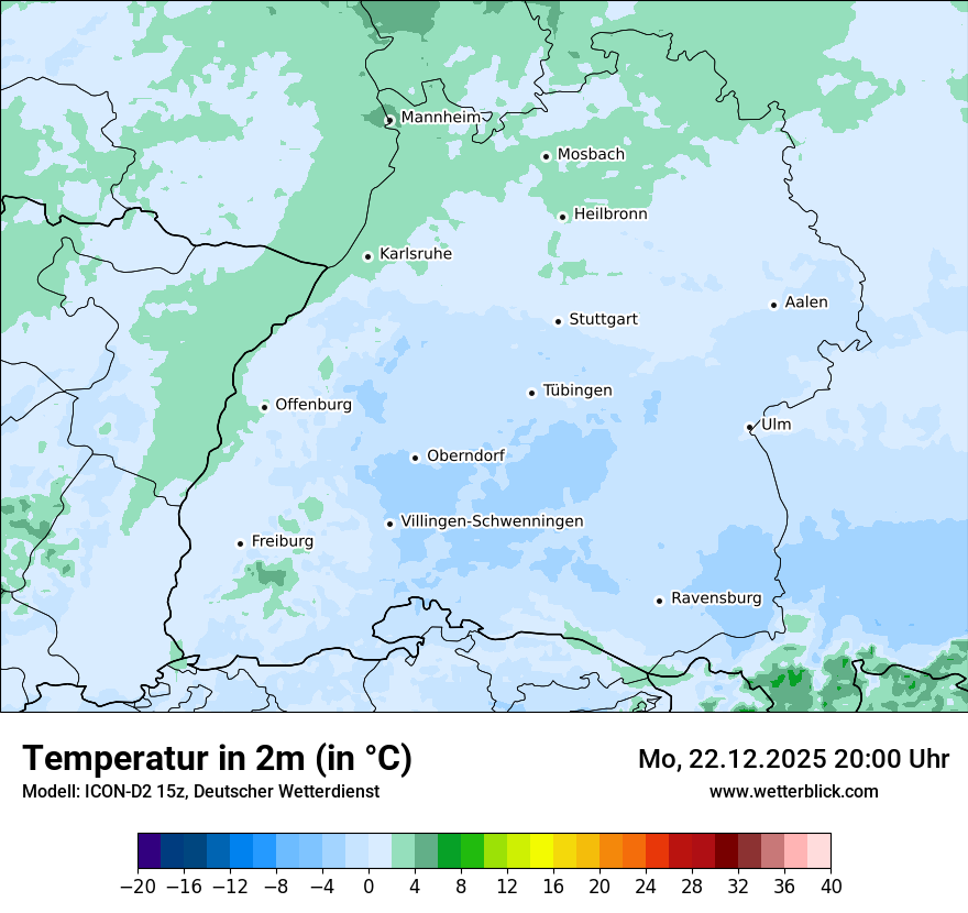 Modellkarten Temperatur