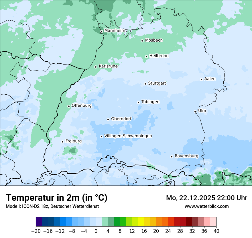 Modellkarten Temperatur