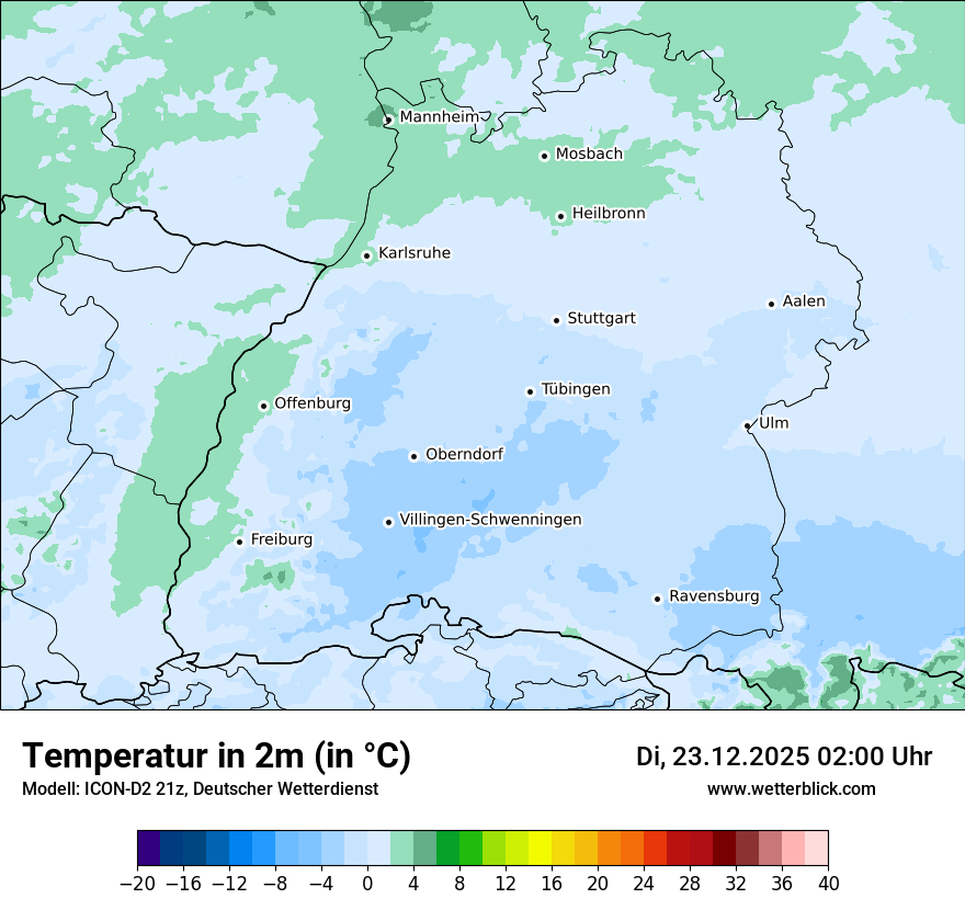 Modellkarten Temperatur