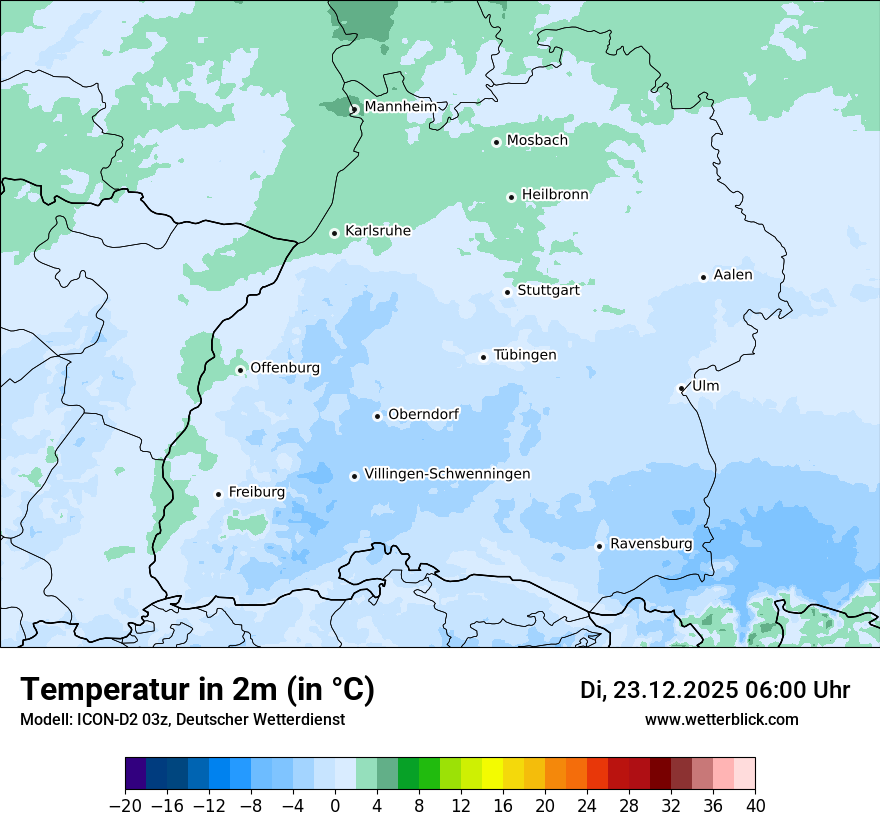 Modellkarten Temperatur