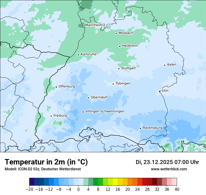 Modellkarten Temperatur