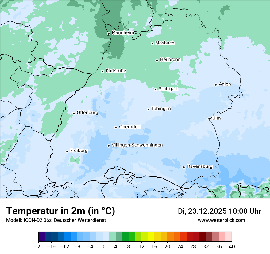 Modellkarten Temperatur