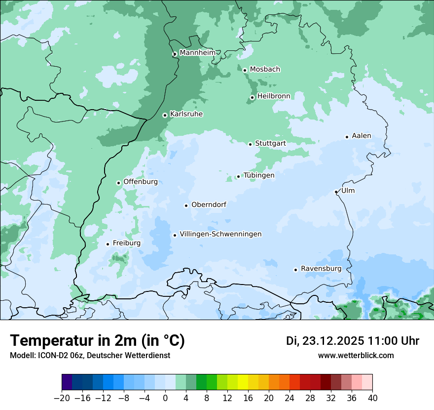 Modellkarten Temperatur