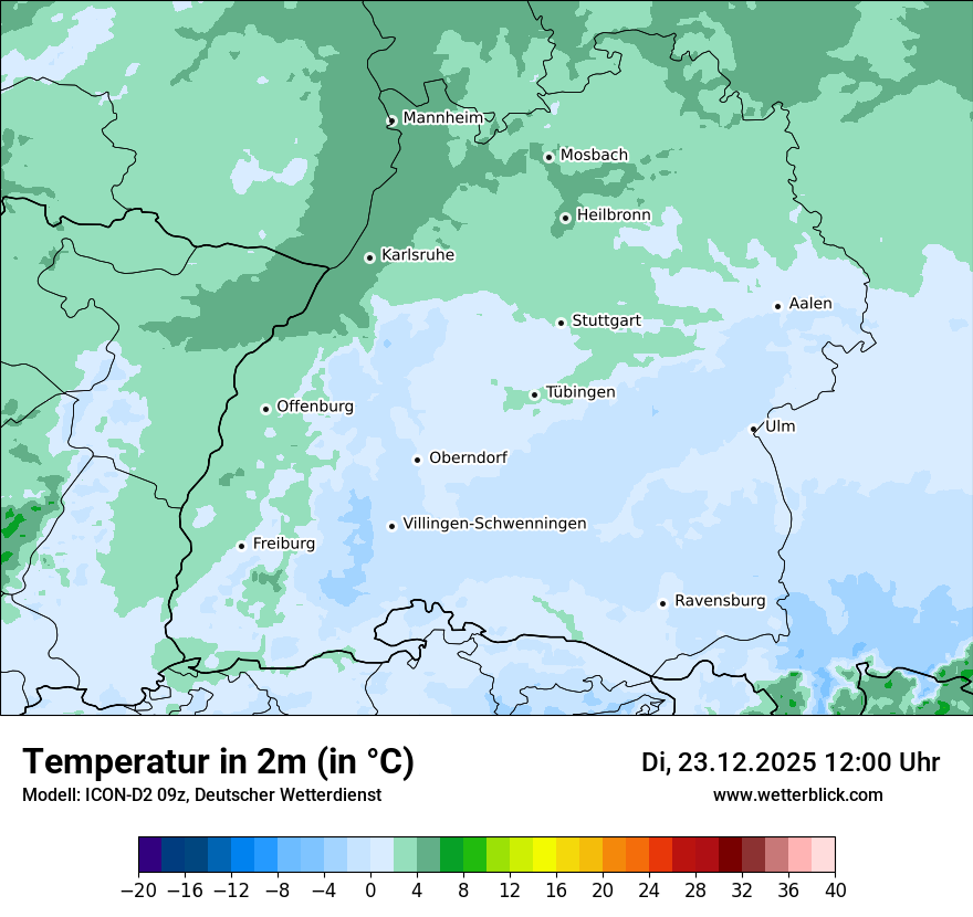 Modellkarten Temperatur