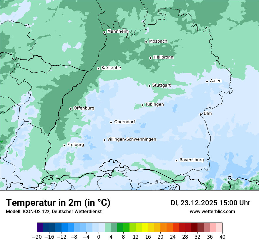 Modellkarten Temperatur
