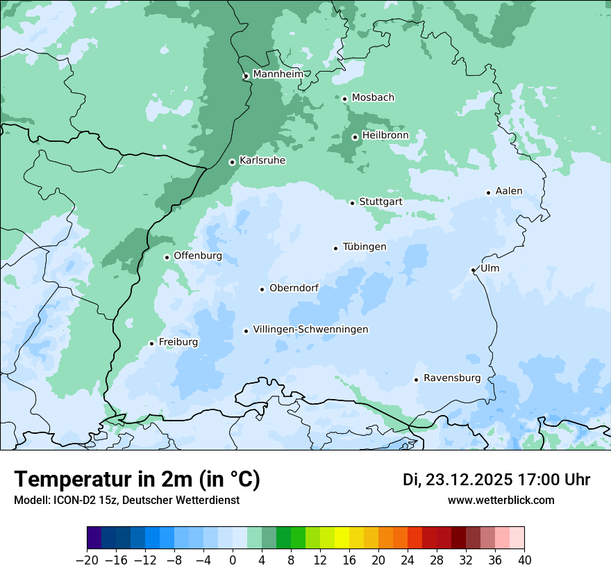 Modellkarten Temperatur