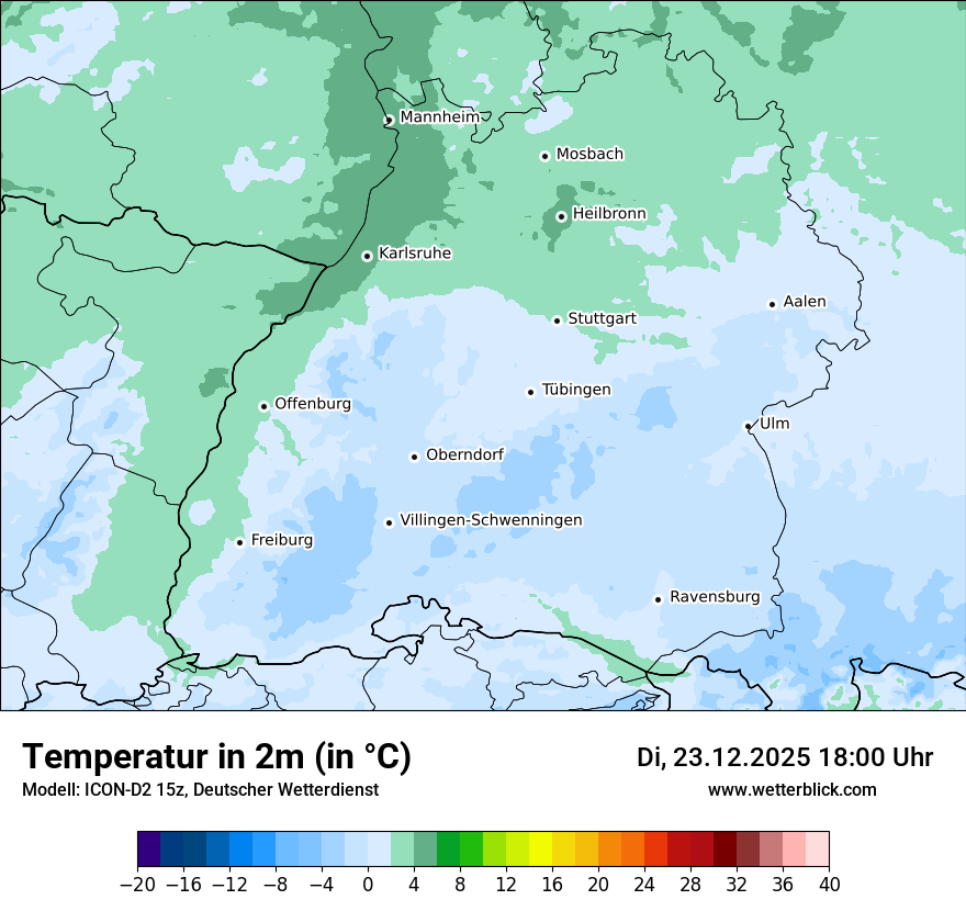 Modellkarten Temperatur