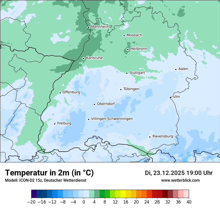 Modellkarten Temperatur