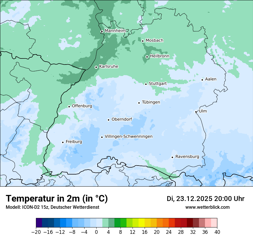 Modellkarten Temperatur