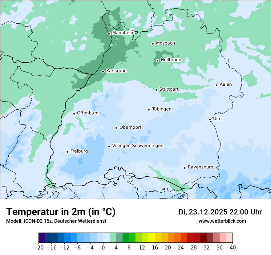 Modellkarten Temperatur
