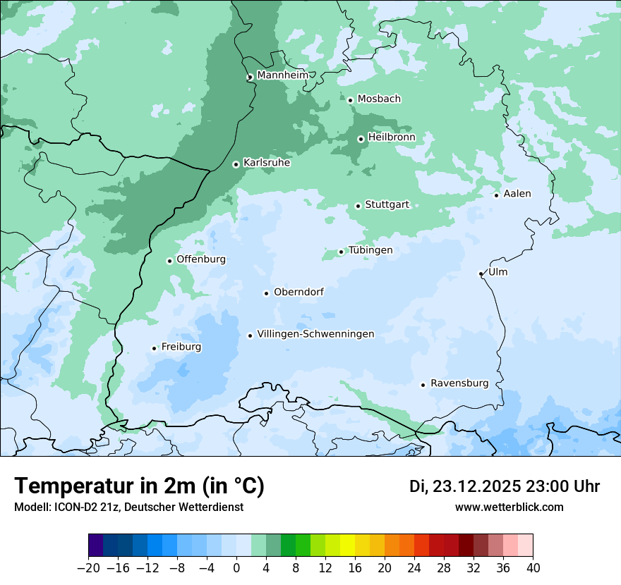 Modellkarten Temperatur