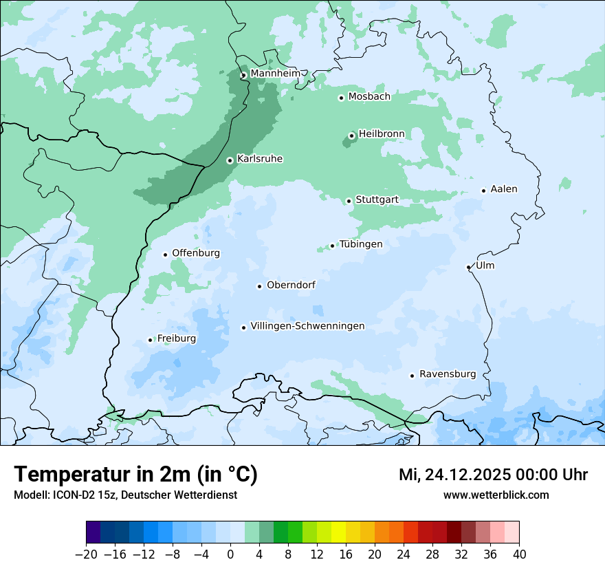 Modellkarten Temperatur
