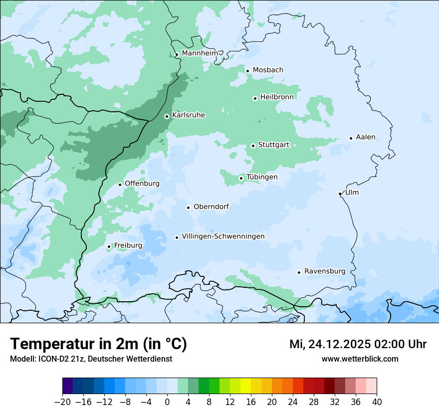 Modellkarten Temperatur