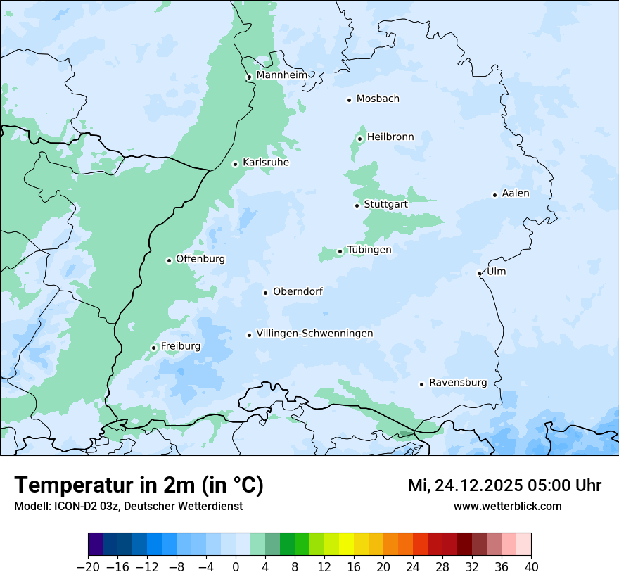 Modellkarten Temperatur