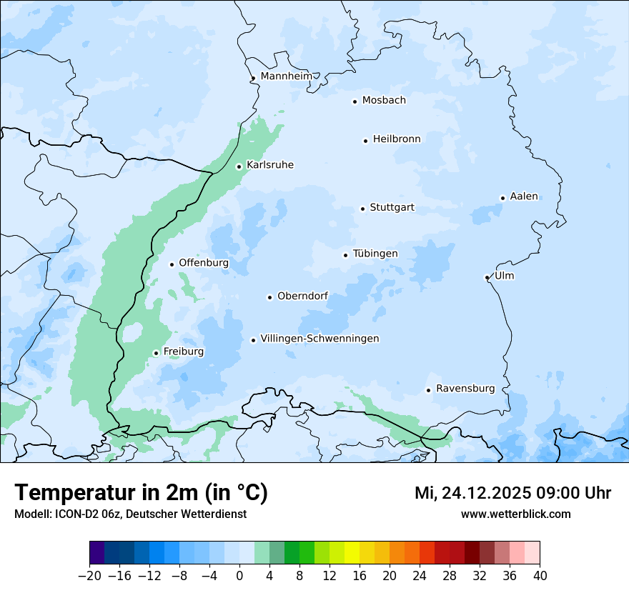 Modellkarten Temperatur