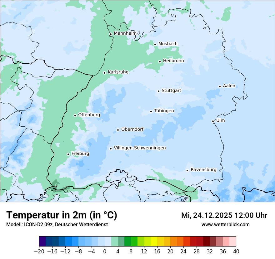 Modellkarten Temperatur